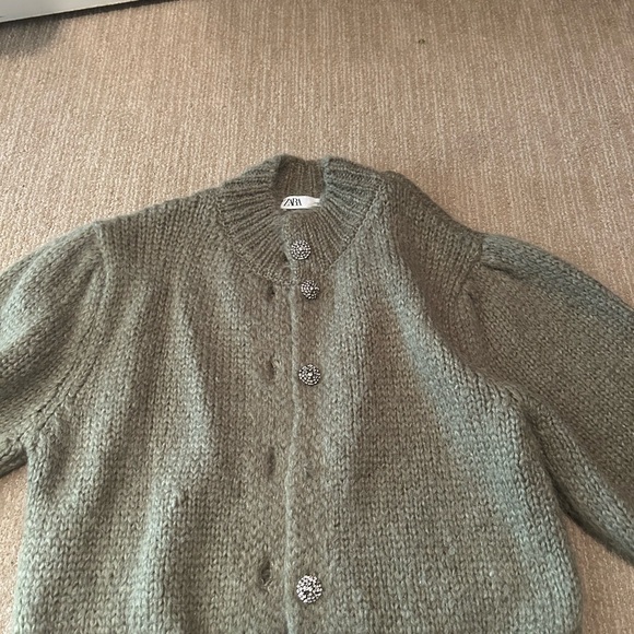 Zara knit sweater cardigan size M - Picture 3 of 4